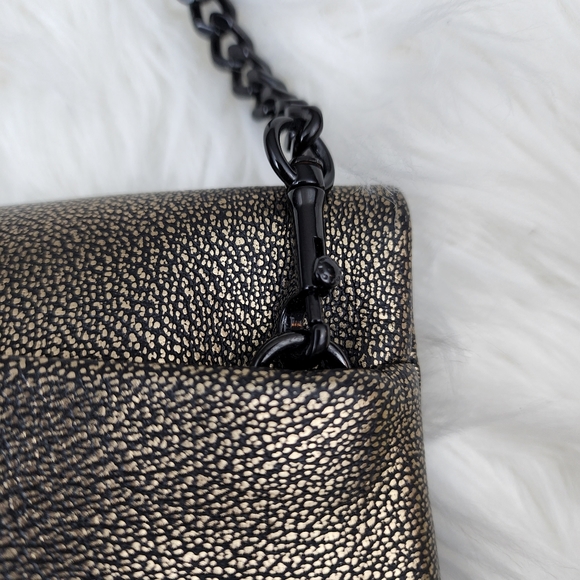 Coach Metallic Leather Turnlock Clutch Shoulder Bag - Picture 9 of 13